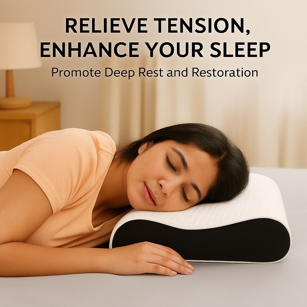 Memory Foam Cervical Neck Pillow | Contour Orthopedic Pillow for Neck & Shoulder Pain Relief | Ergonomic Neck Support Pillow for Side & Back Sleepers, Soft & Supportive Sleeping Pillow